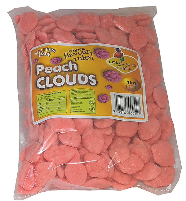 Pink Clouds - Peach 1kg Bulk Lollies Bag for Lolly Buffet - Lolliland