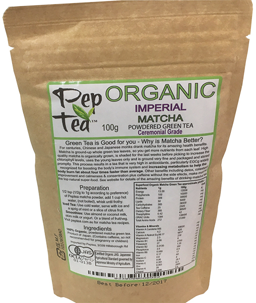 Organic Matcha  Japanese Imperial Tea Powder - 100g 
