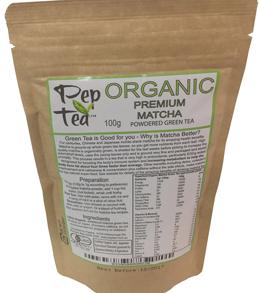 Organic Matcha Japanese Premium Tea Powder - 100g 