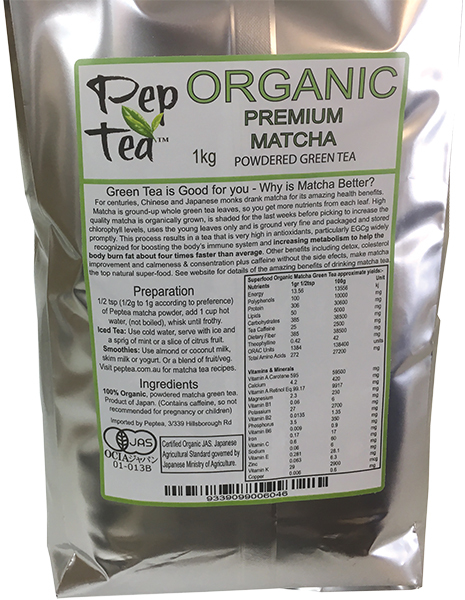 Organic Japanese  Matcha Premium Tea Powder - 1kg 