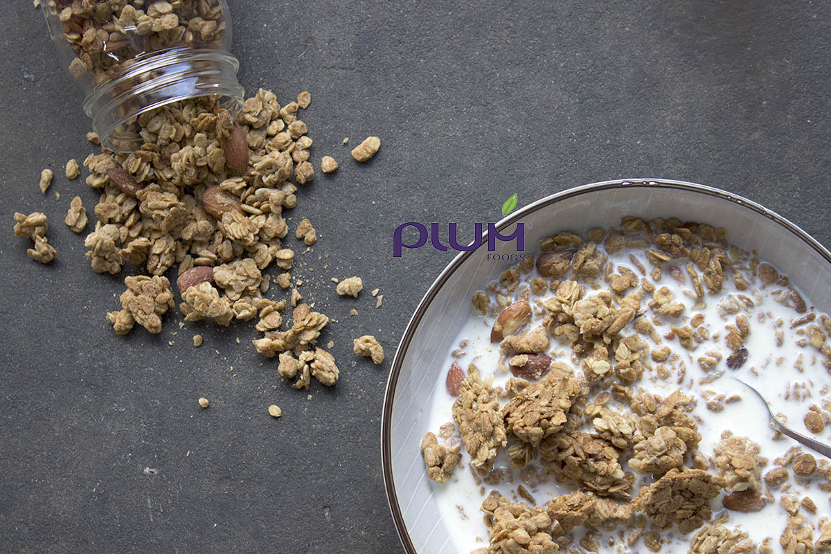 Maple Nut Crunch Granola 500G Crunchy Clusters - Plum Foods