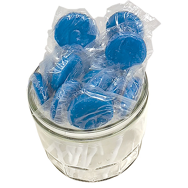 Blue Flat Pops 1kg Bulk Lollies Bag for Lolly Buffet Lolliland
