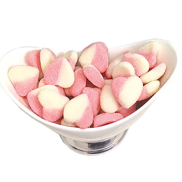 Pink Sour Hearts 1kg Bulk Lollies Bag for Lolly Buffet