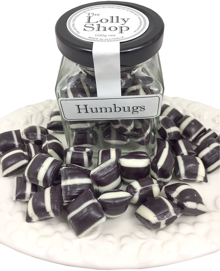 Humbugs Aniseed Boiled Lollies Rock Candy 130g Jars