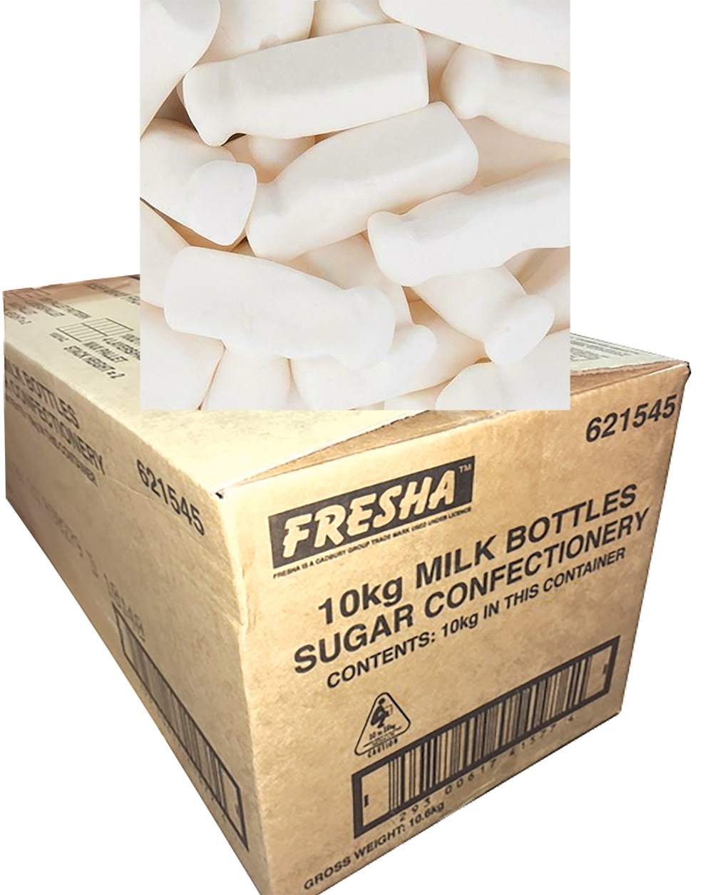 Milk Bottles 10kg Bulk carton lollies by Fresha