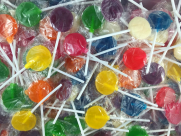Lolly Pops - Mixed Colour Flat 1kg Bulk Lollies - Lolliland