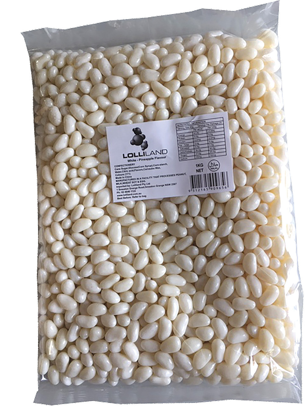 White Jelly Beans -  1kg Bulk Bag