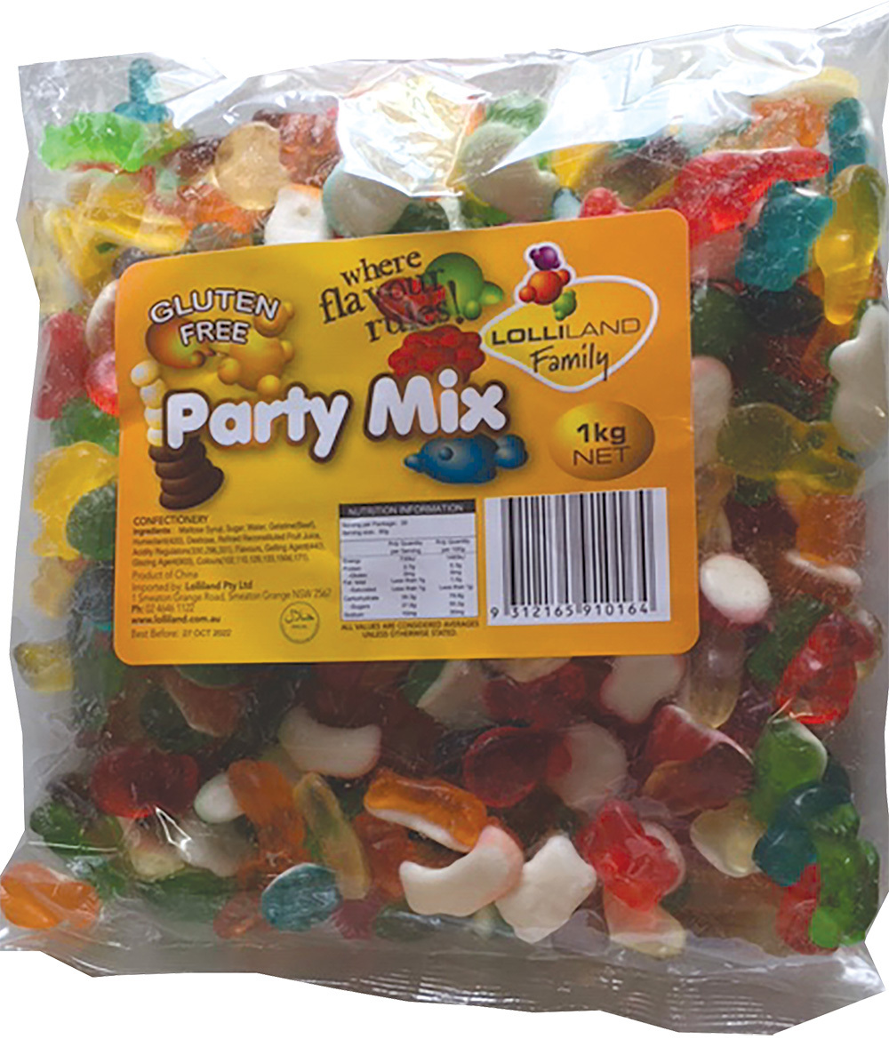 Gummi Party Mix - Gluten Free 1kg Bulk Lollies 