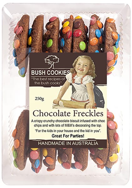 Chocolate Freckle Biscuits by Bush Cookies 250g