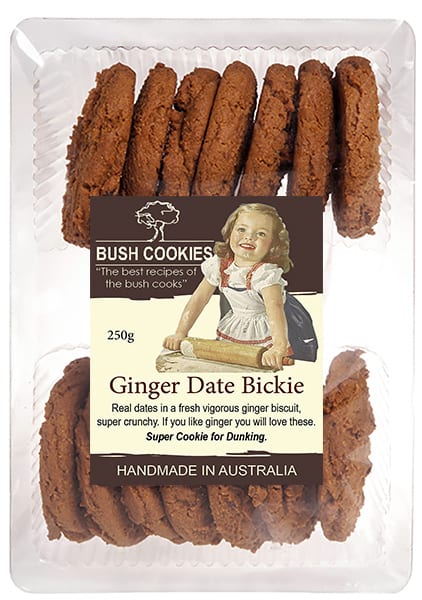 Ginger and Date Biscuits by Bush Cookies 250g