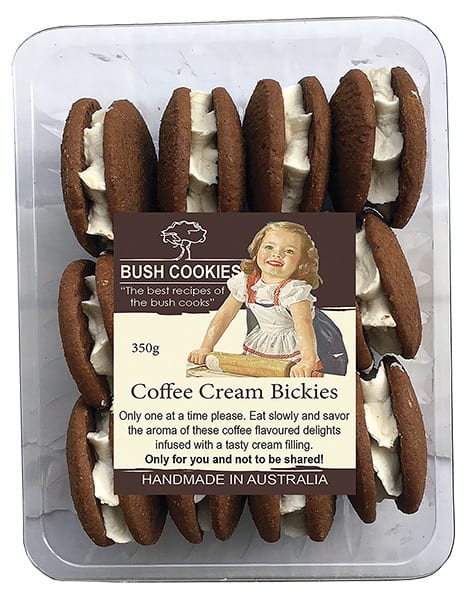 Coffee Cream Biscuits Cream filled by Bush Cookies 350g
