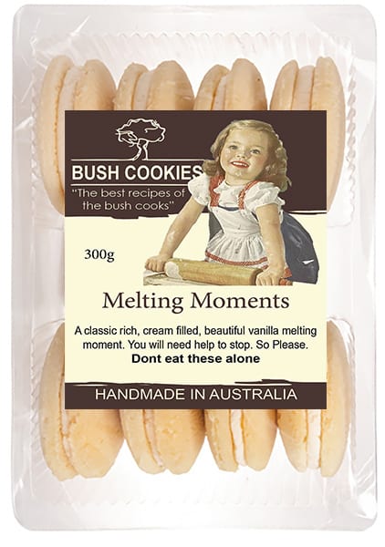 Vanilla Melting Moments 300g by Bush Cookies