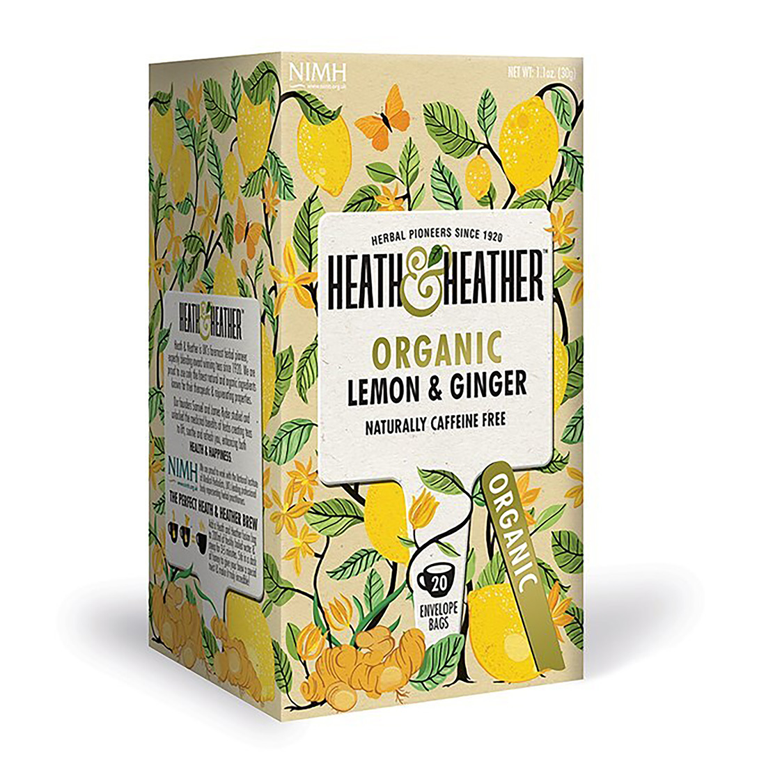 Organic Lemon & Ginger Tea 20 Bag
