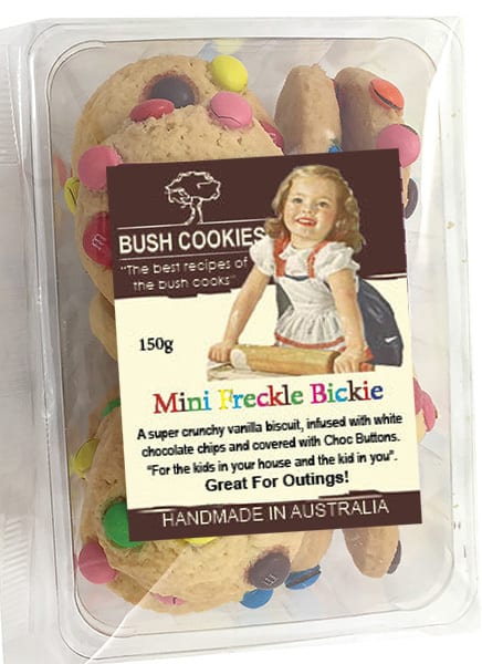 Mini Freckle Bickies 150g  by Bush Cookies