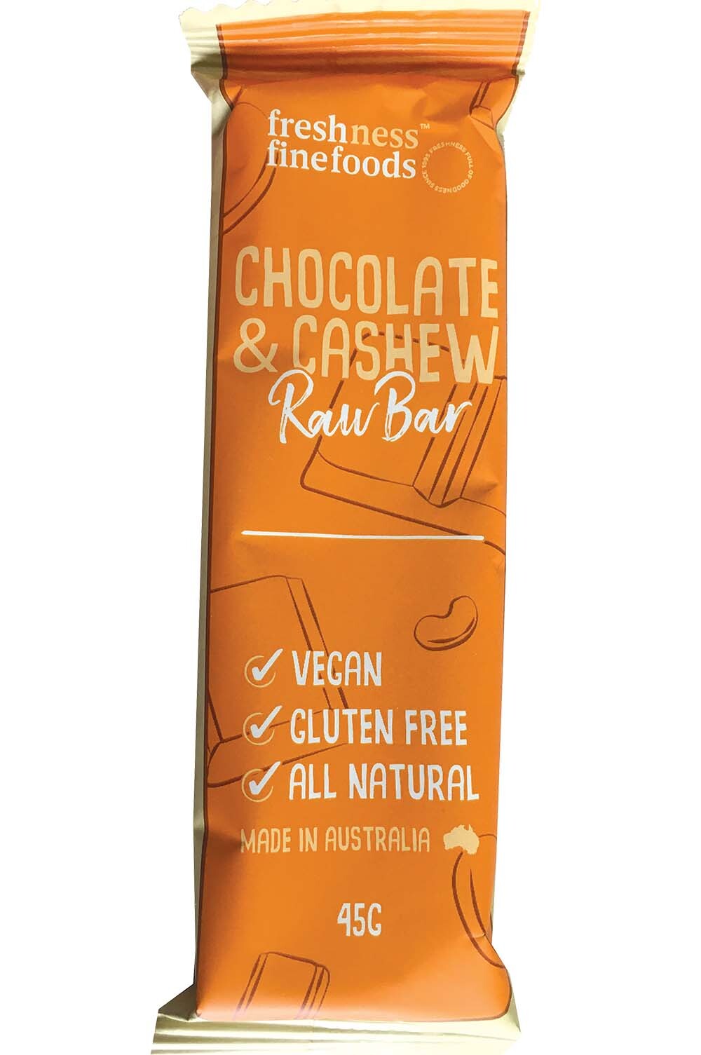 Gluten Free Vegan Raw Bar - Chocolate Cashew 45g - Pack of 15