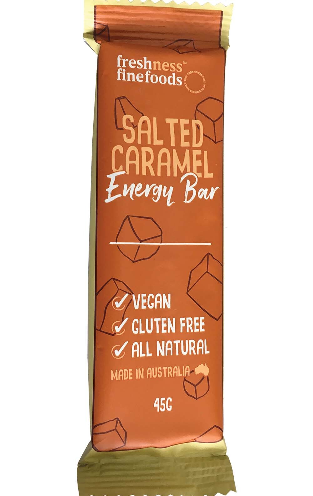 Gluten Free Vegan Energy Bar - Salted Caramel 45g  - Pack of 15