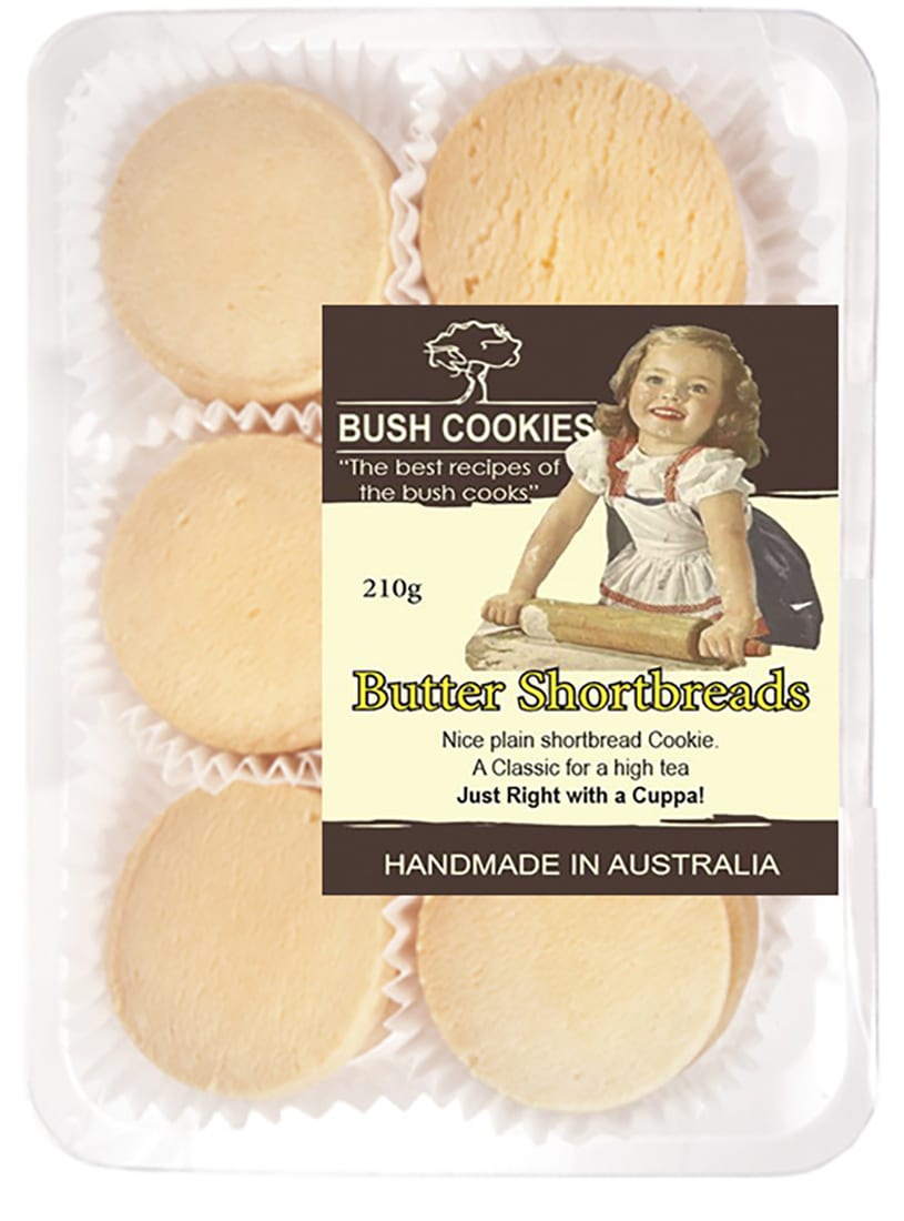 Butter Shortbread Cookies 210g by Bush Cookies