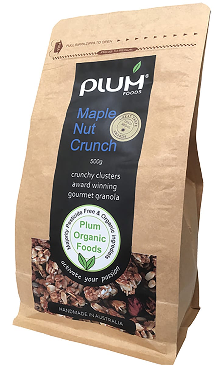 Maple Nut Crunch Granola 1kg Crunchy Clusters - Plum Foods