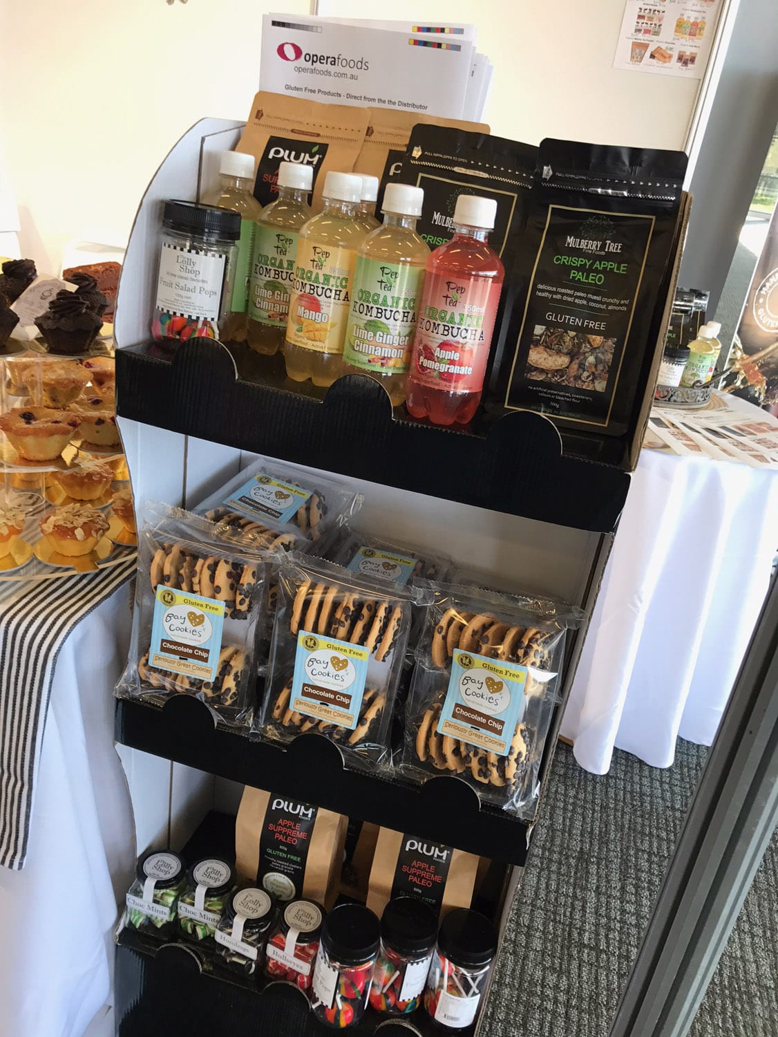 Close up of Opera Foods'  Gluten Free Display