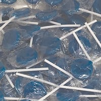 Blue Flat Pops 1kg Bulk Lollies Bag for Lolly Buffet - Lolliland (BB-13 January 2024)