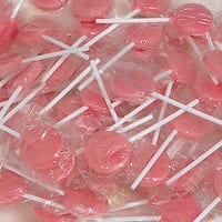Pink Flat Pops 1kg Bulk Lollies Bag for Lolly Buffet - Lolliland