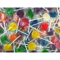 Lolly Pops - Mixed Colour Flat 1kg Bulk Lollies - Lolliland