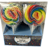 Swirly Mega Pops Large 85g Rainbow - Box of 24 - Lolliland