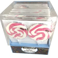 Swirly Mega Pops Large 85g Pink - Box of 24 - Lolliland ( Best Before - February 2025 )