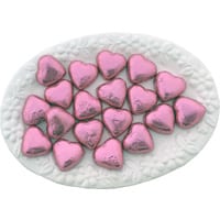 Pink Chocolate Hearts 1kg - Lolliland