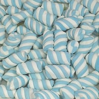 Blue Marshmallow Twists 1kg Bulk Lollies Bag for Lolly Buffet - Lolliland