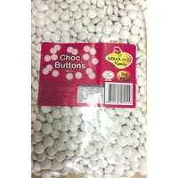 Choc Buttons White - 1kg Bulk Bags