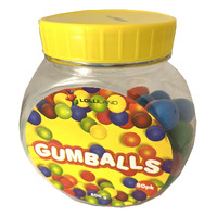 Gum Balls large Multi coloured - 800g Bulk Jar BB 2October2023