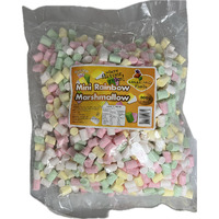 Mini Marshmallows - mini  marshmallows Rainbow 800g - Bulk Lollies 