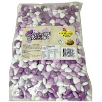 Chocolate Candy Hearts Purple, Lilac & White 8x1kg Carton ( Best Before - 15th of January 2025 )