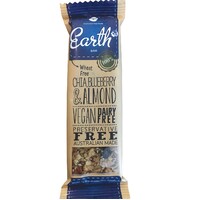 Vegan Wheat Free Earth Bar - Chia Blueberry Almond 50g  - Pack of 15
