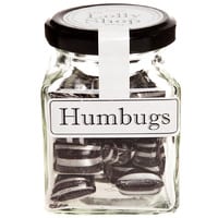 Humbugs Aniseed Boiled Lollies Rock Candy 130g Jars - Each or In Boxes of 12