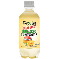 Organic Kombucha Tea - Mango - Sugar Free Drinks 350ml  Box of 12