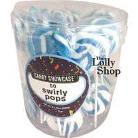 Blue Swirly Pops 12g - 600g Pack of 50 - Lolliland