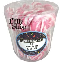 Pink Swirly Pops 12g - 600g Pack of 50 - Lolliland