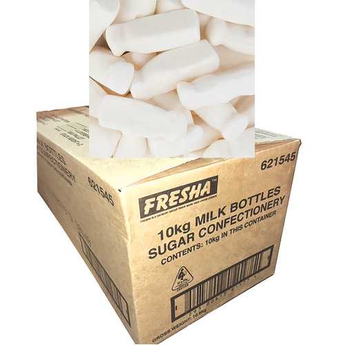 Milk Bottles 10kg Bulk carton lollies by Fresha 