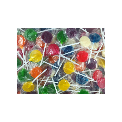 Lolly Pops - Mixed Colour Flat 1kg Bulk Lollies - Lolliland