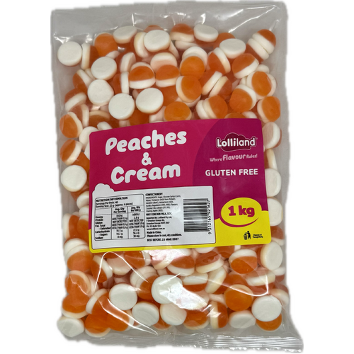 Peaches & Cream 1KG A Smooth and Fruity Candy Fusion
