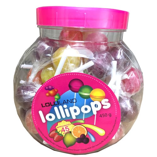 Lollipops Mixed Jar 45 Individually wrapped 450g 