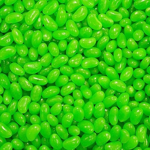 Green Jelly Beans - Apple 1kg Bulk Lollies Bag - The Lolly Shop