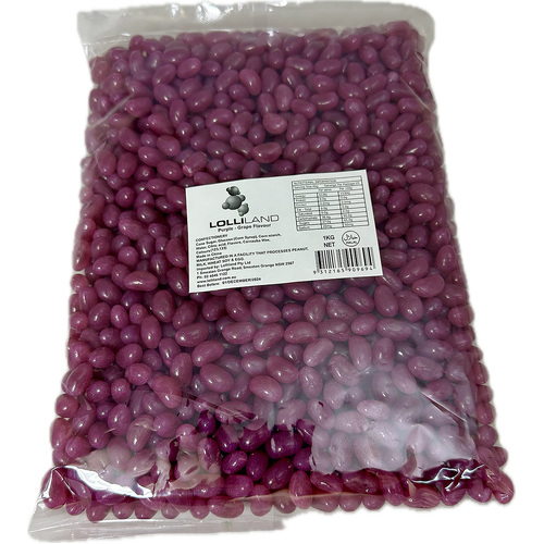 Purple Jelly Beans -  1kg Bulk Bag 