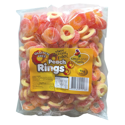 Peach Rings - Gluten Free 1kg Bulk Lollies 