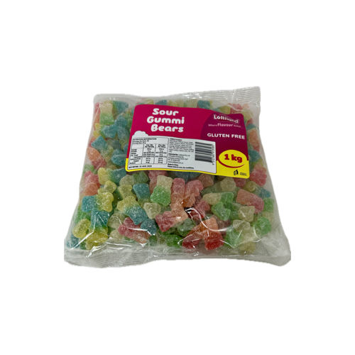 Sour Bears - Mixed colours - Gluten Free - 1kg