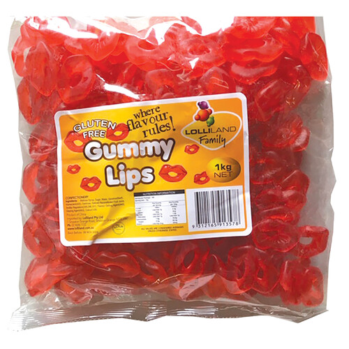 Gummi Lips - Gluten Free 1kg Bulk Lollies 