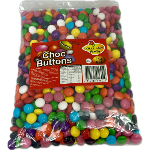 Choc Buttons Mixed - 1kg Bulk Bags