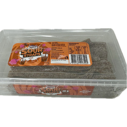 Cola Sour Straps Tub 1.2kg - 160 Pieces
